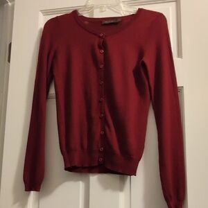 The Limited Burgundy Cardigan Sweater
